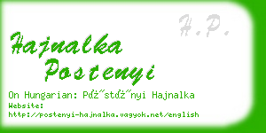 hajnalka postenyi business card